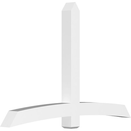 Ekena Millwork Bellingham Architectural Grade PVC Gable Bracket, 84"W x 56"H x 6"D x 6"F, 16/12 Pitch GBP084X56X0606BEL00